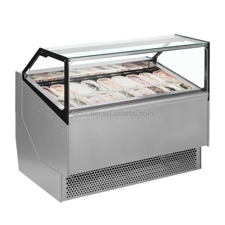 20 pans Ice Cream Scooping Freezer/ice cream dipping cabinet/display gelato freezer showcase