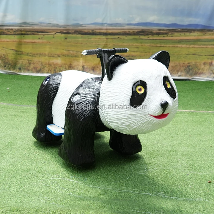 Longtu Art Mall Rental Coin Operated 24V Battery Drive Electric Motorized Animal Kiddie Ride Zebra