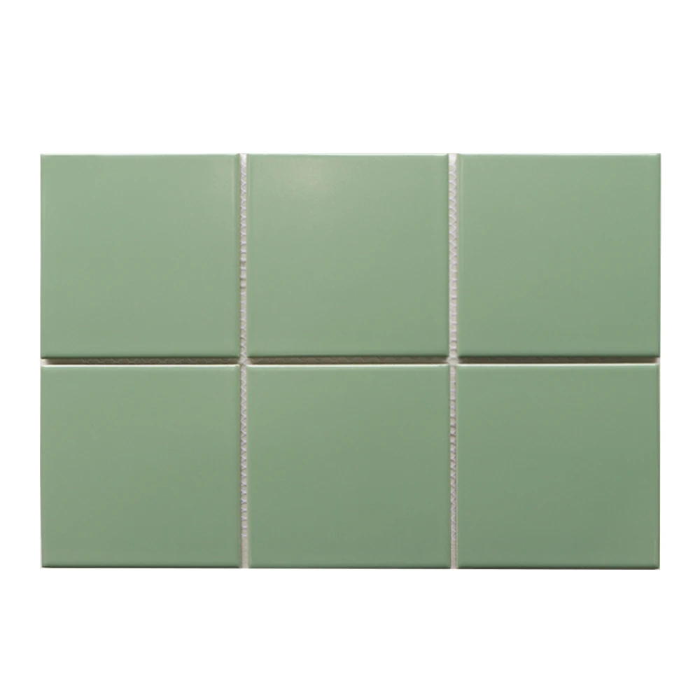 Modern Green Ceramic Mosaic Tiles Square Pattern Wall Pool Tile for Bathroom Interior Walls Durable Porcelain Marble Stone Metal
