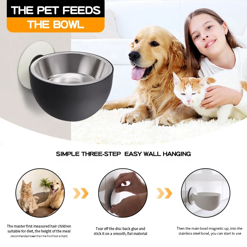 Оптовая продажа заводская цена tazones y alimentadores de mascotas подвесные магнитные присоски из Нержавеющей Стали Миски Для домашних животных кормушки для собак