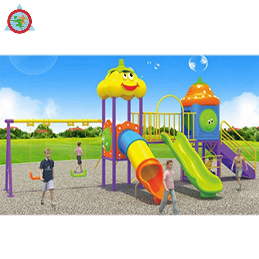 Inclusive cheap kids plastic slide play set outdoor playground toys