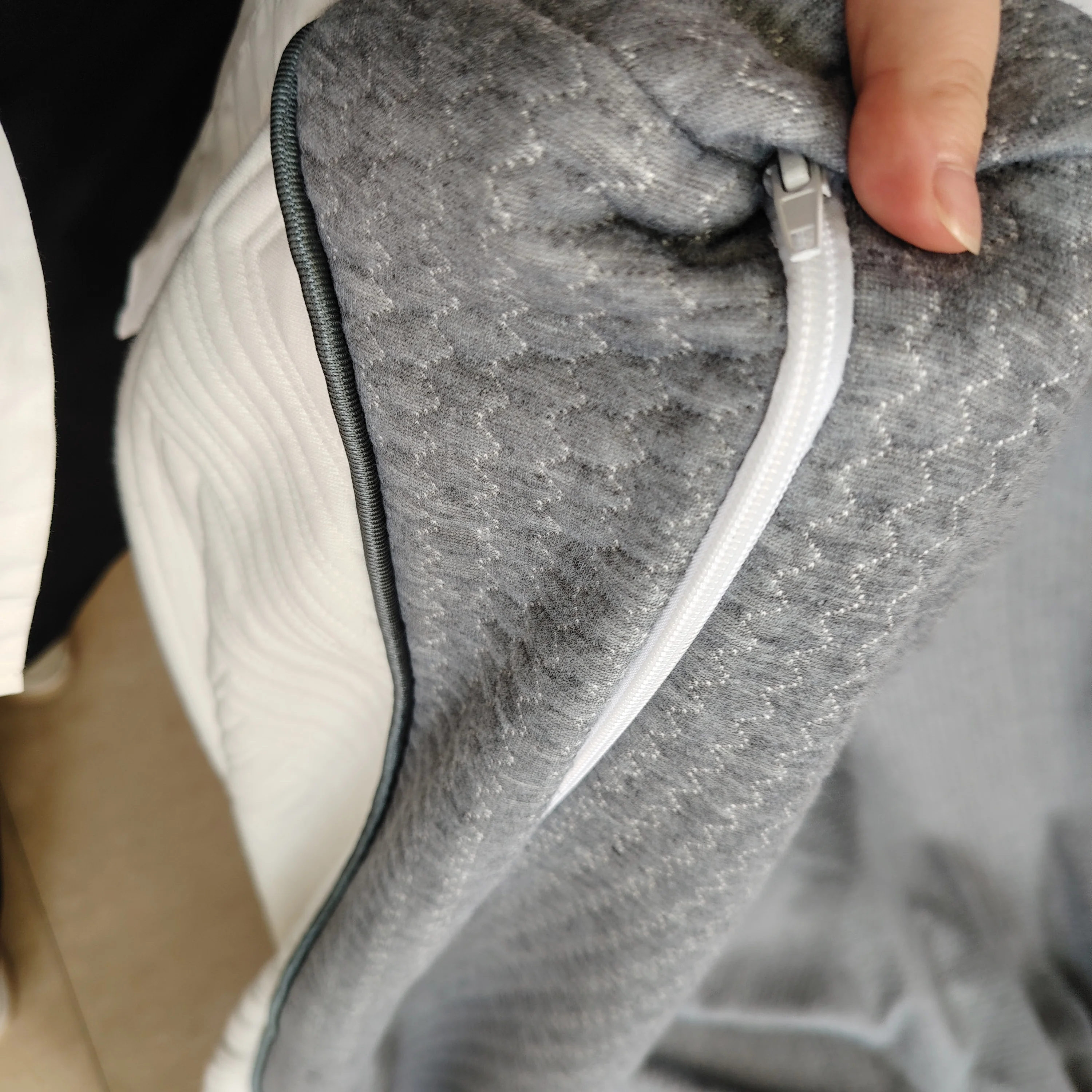 Whole Sale White Jacquard Knitted Mattress  Fabric Mattress Cover for Mattress