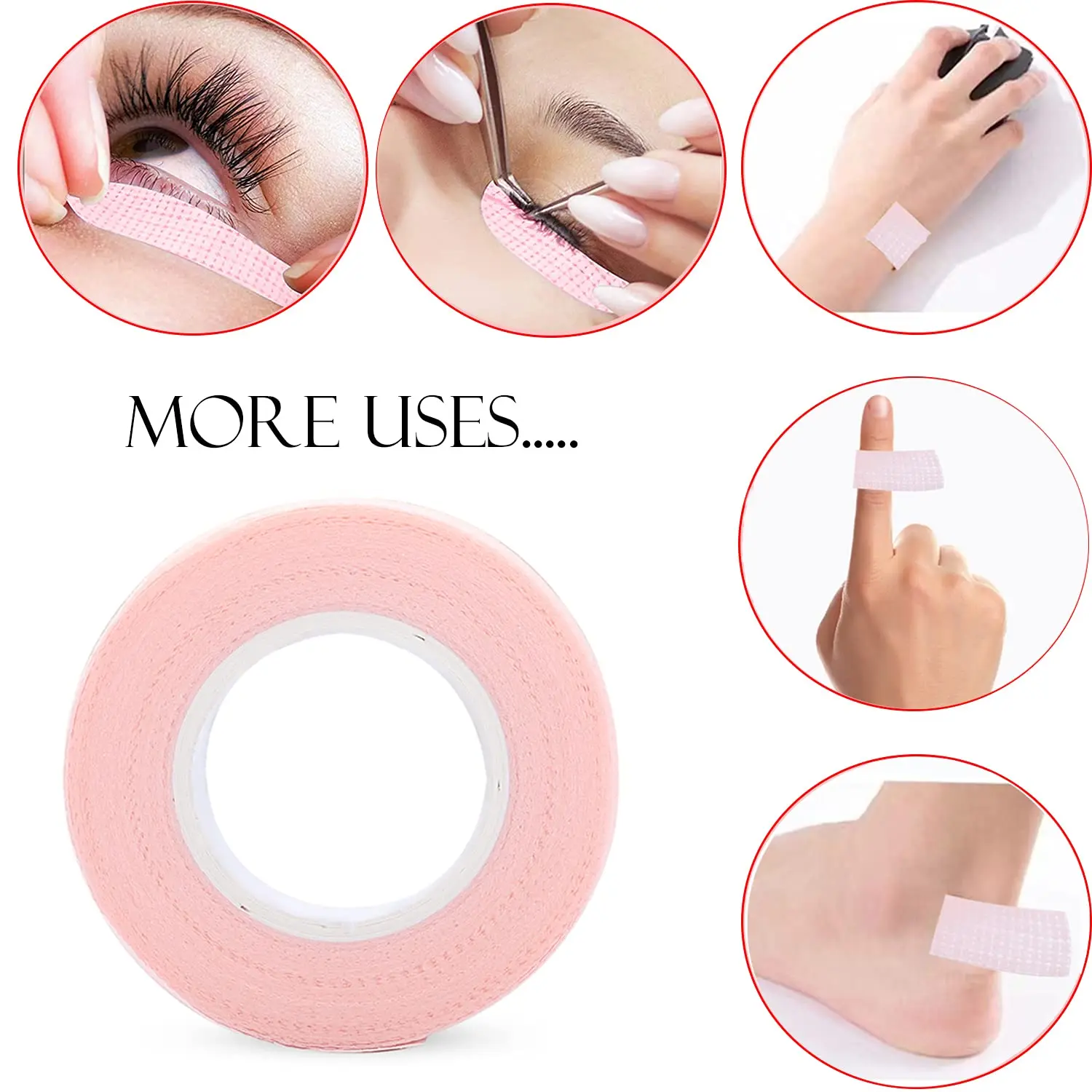 Eyelash Tape Adhesive Fabric Lash Tapes for Eyelash Extension Supply Breathable Micropore Fabric Medical Tape Under Eye