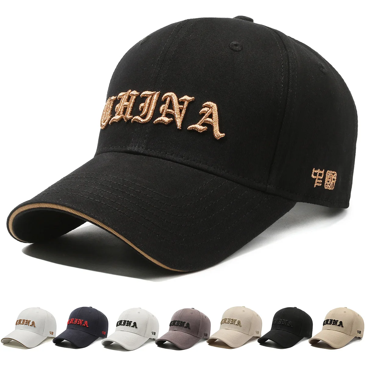 OEM ODM Customized 6 panels 100% cotton 3D embroidery curved brim baseball cap 3d embroidery logo 6 panel dad hat