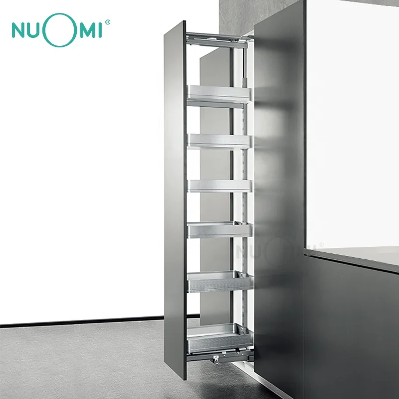Корзина из алюминиевого сплава NUOMI ALPHA series мягкий закрывающийся вращающийся высокий блок выдвижной буфетный органайзер Кухонное