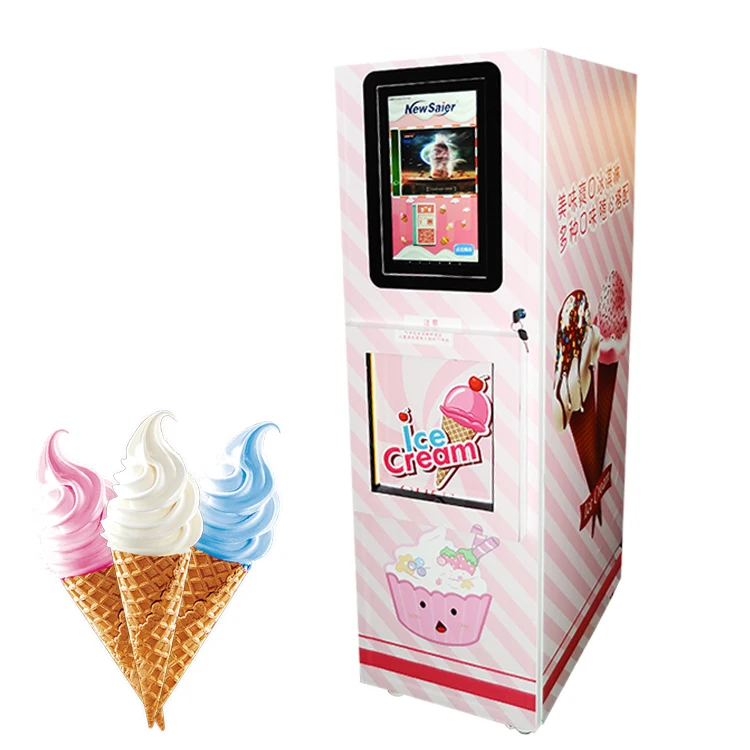 self service soft ice cream vending machine