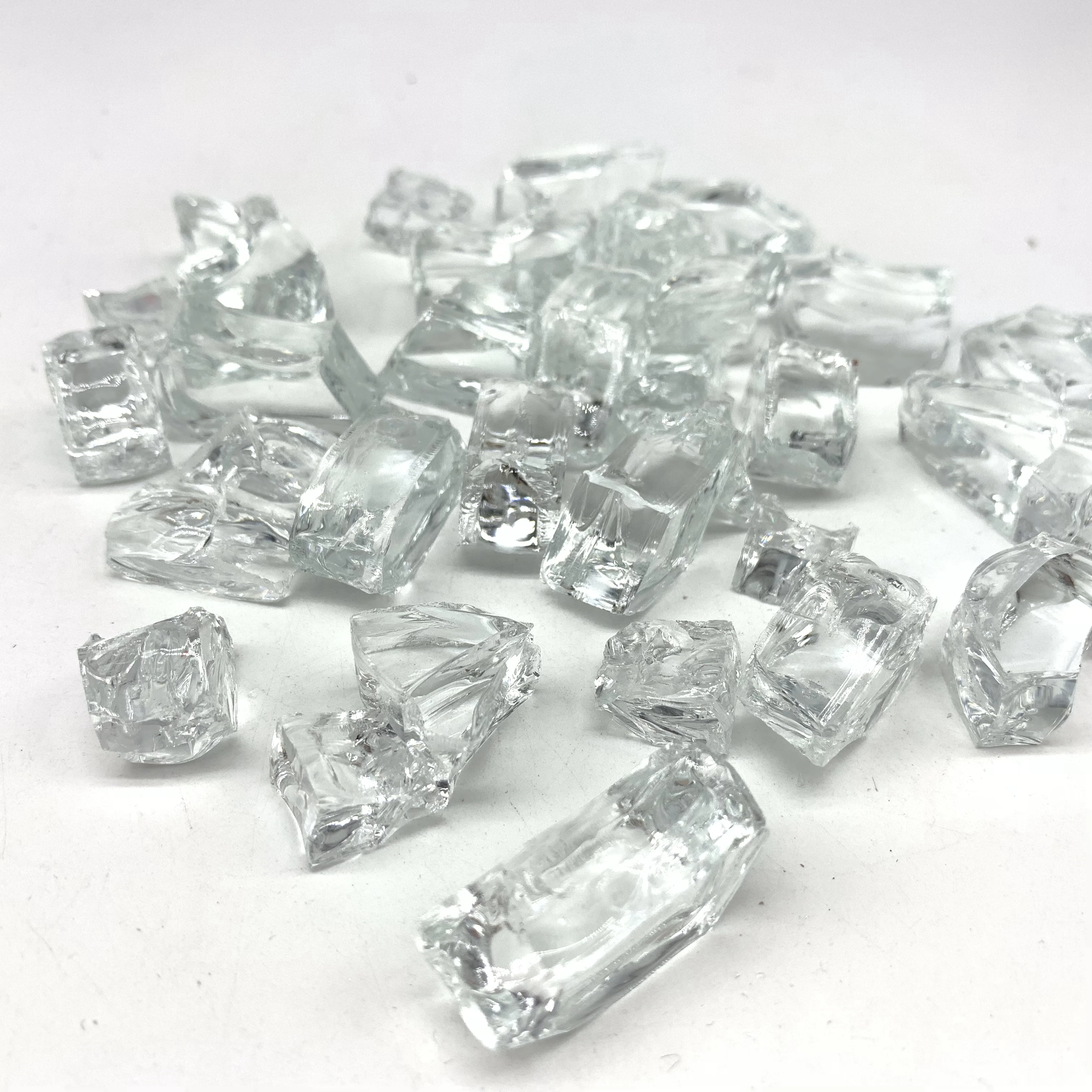 Супер-белое огненное стекло с камином и стеклом для костра