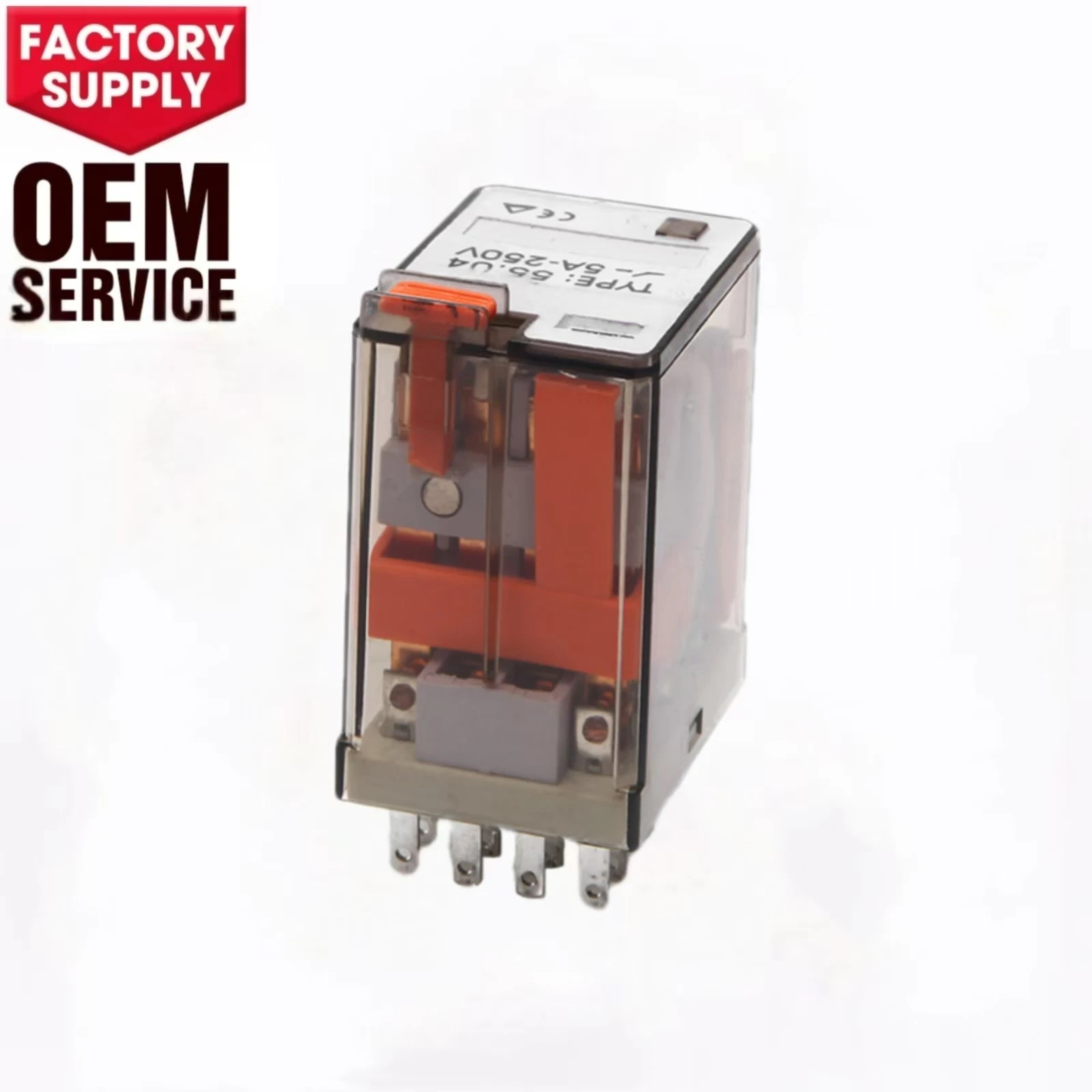 QIANJI 55.02 14-Pin General Purpose Relay Coil 4-Co 4-PDT Electromagnetic Relay with DC 24V 14-Pin General Purpose Relay