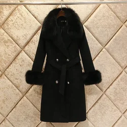 Winter woman woolen coat women wool coat collar ladies coat
