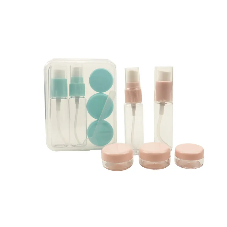 Split Bottling Set Travel Small Empty Bottle Cosmetic Spray Bottle Shower Gel Small Travel Seven-piece Travel Kit Set Bottle