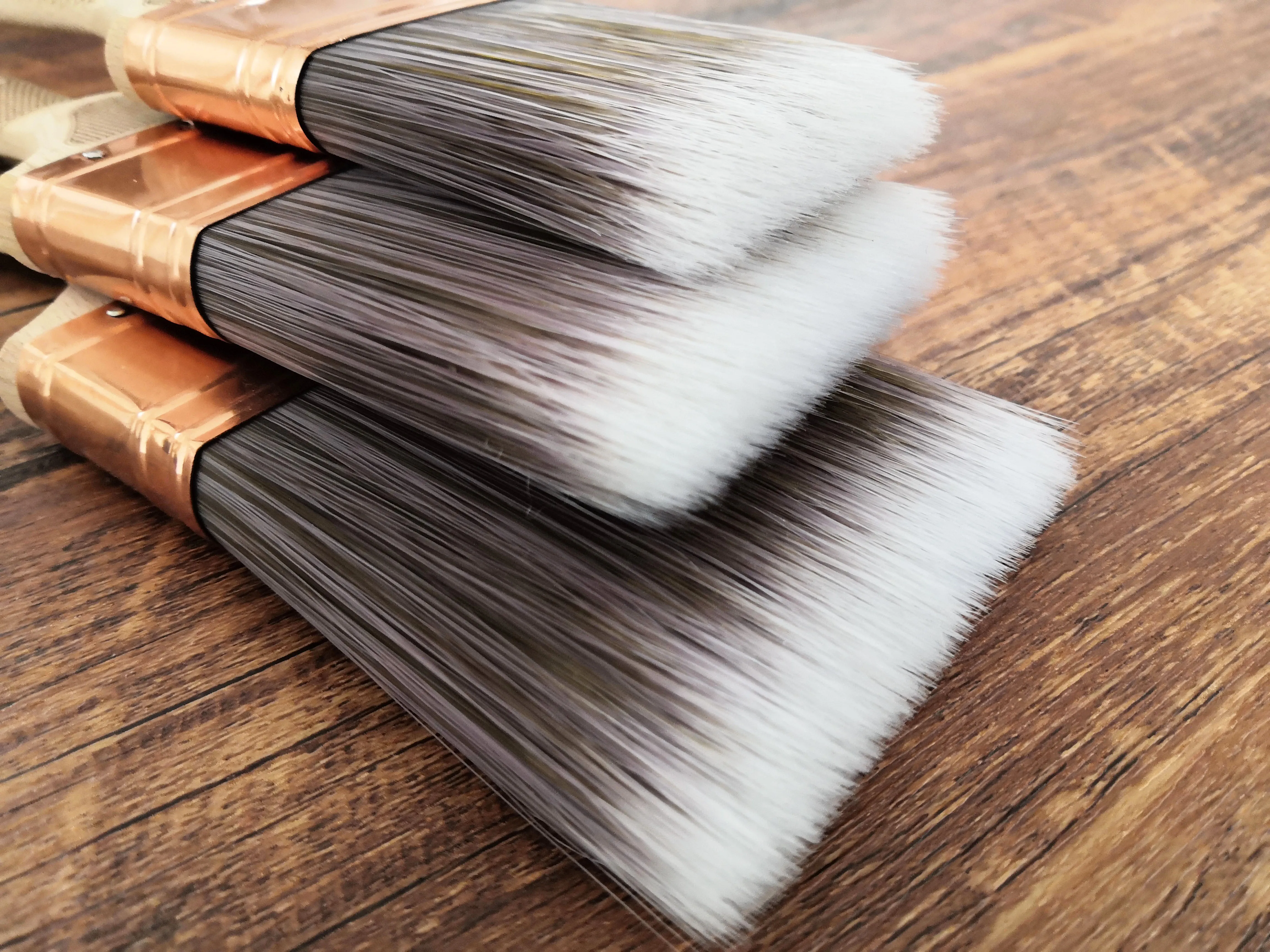 Customizable Beech long wood handle 2.5 inch Angular Trim Acrylic Angle Paint Brushes for Wall