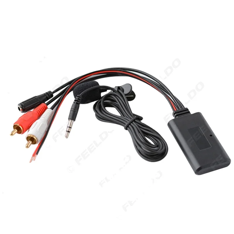 Universal Auto Wireless Bluetooth Connection AUX Adapter for Stereo with 2 RCA AUX IN Music Audio Input Wireless Cable