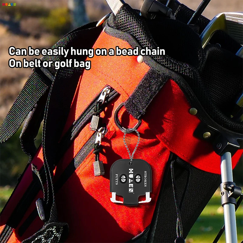 New Portable Mini Golf Score Shot Stroke Counter Clicker with Dial Resetting Tool Key Chain for Golf Scorekeeper with 2 digit