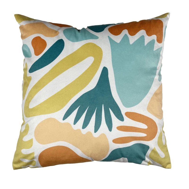 2022 new design colorful custom size logo linen modern style back pillow decoration cushion case for bed and sofa