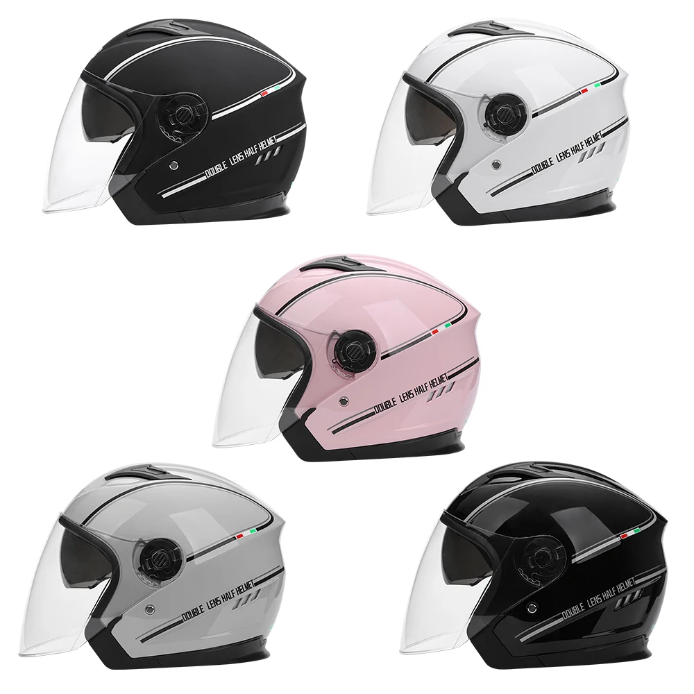 BYB/730 Motorcycle Helmets Helmet Half Open Face Men Women Casco Vintage Scooter Jet Retro Pare Moto Cascos Para