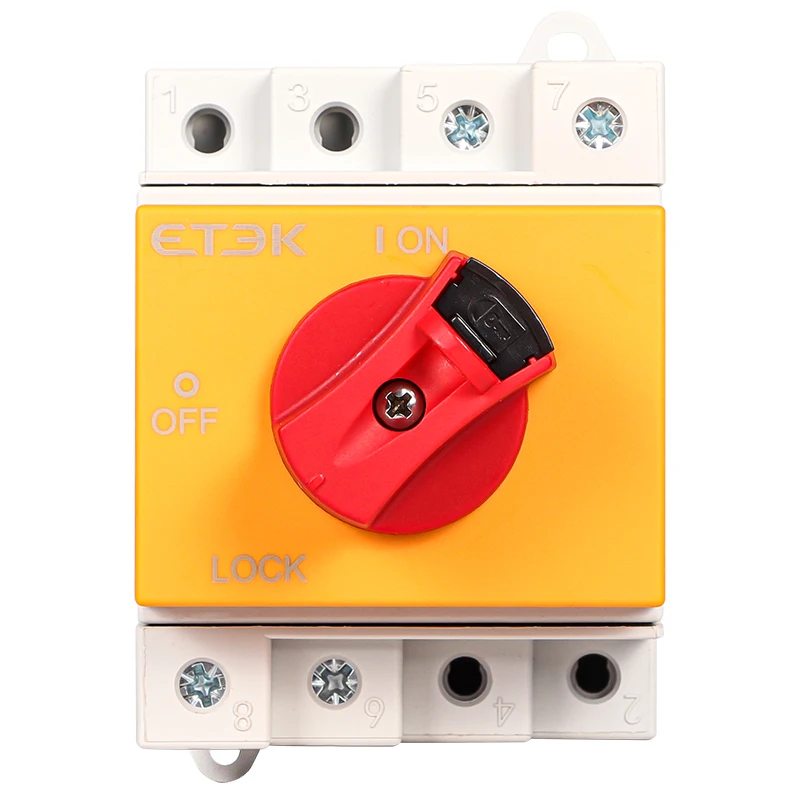 ETEK EKD6-DB32-2 постоянного тока 1000V DC 32A 2 поляк Солнечная изолятор переключатель c креплением на рейке Din Европейским сертификатом соответствия