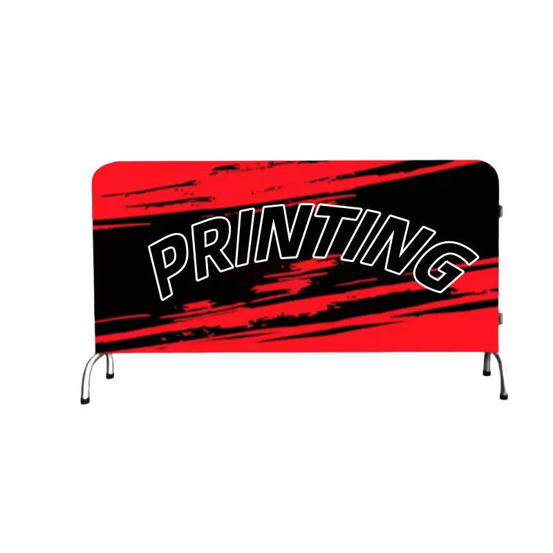 Flash Sale Temporary Fencing Barricade Banner Cover Concert Crowd Control Barrier Covers Queue Line Stand Cover