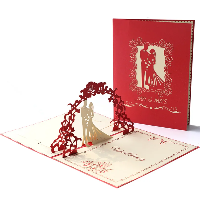 
European Personalized Wedding Products Gift Card Wedding Invitation Thank you Card 