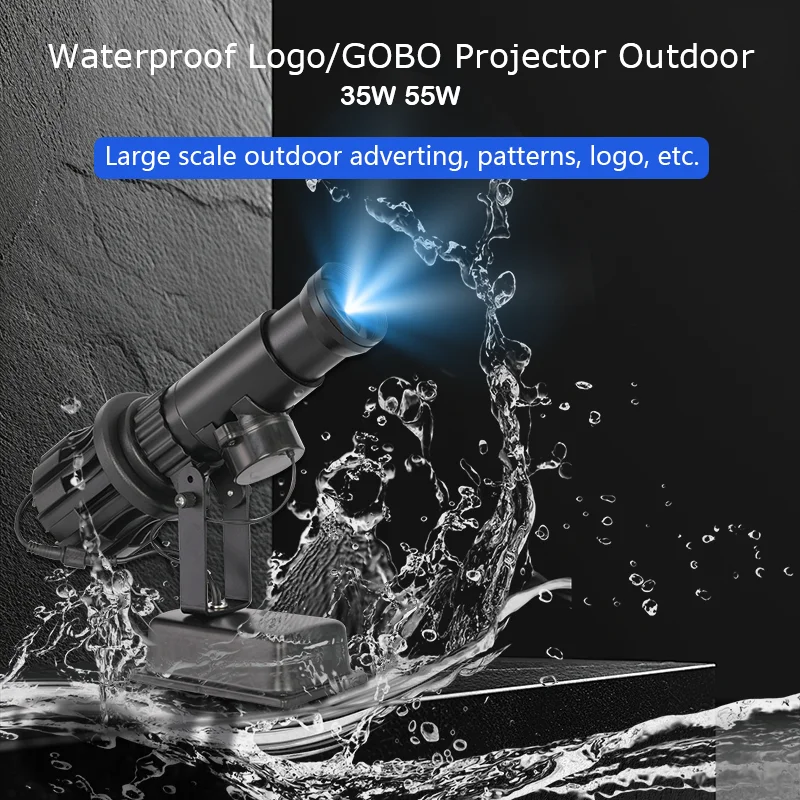 35w 55w Gobo Projector Ip65 Waterproof Grade Led Elevator Advertising Light Logo Projector