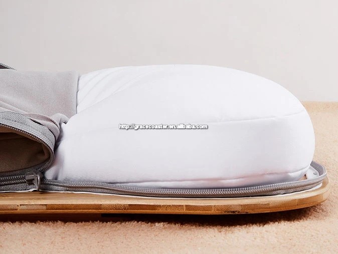 Высококачественный портативный из натурального материала, бамбуковый обеденный стол, поднос для завтрака и кровати с подушкой