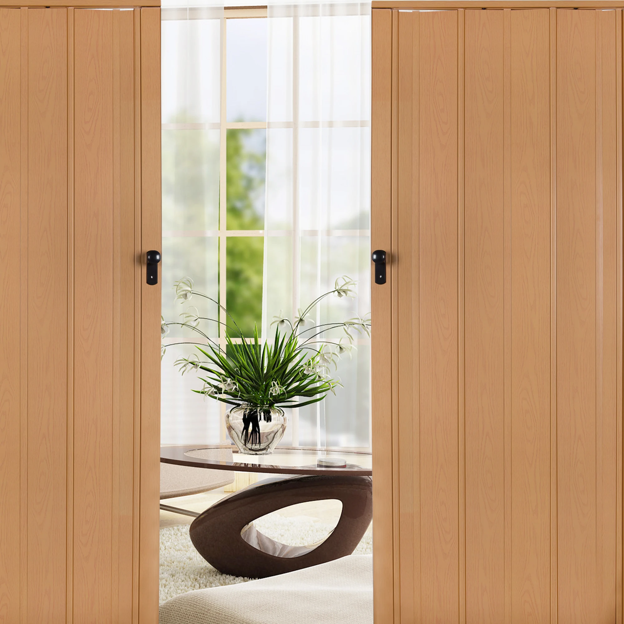 Bulk order good price exterior  PVC 6 mm glass folding door pvc partition