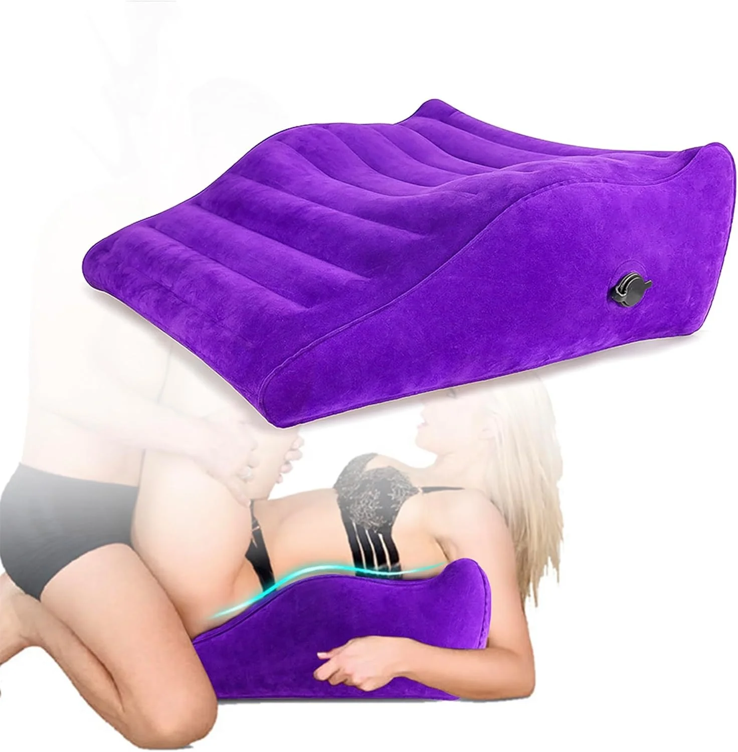 Cued Sex Pillow Sex Furniture Inflatable Velvety Cushion Position Pillow Sex Toys for Couples Comfort