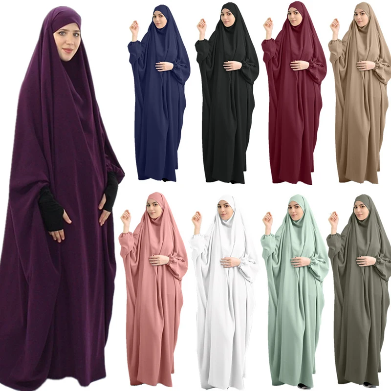 Custom Logo Wholesale Eid Abaya Dress Dubai Turkey Robe Dress Women Jilbab Wholesale Prayer Abaya Jilbab