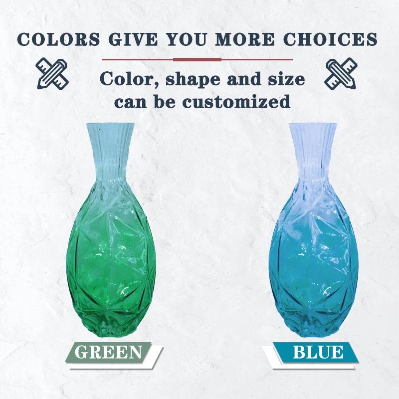 Оптовая продажа, недорогая Заводская декоративная Роскошная ваза ручной работы с выдувкой, небольшая стеклянная ваза с логотипом ручной работы