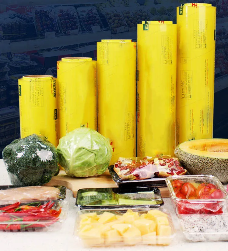 factory customized pvc stretch wrap cling film food grade jumbo roll