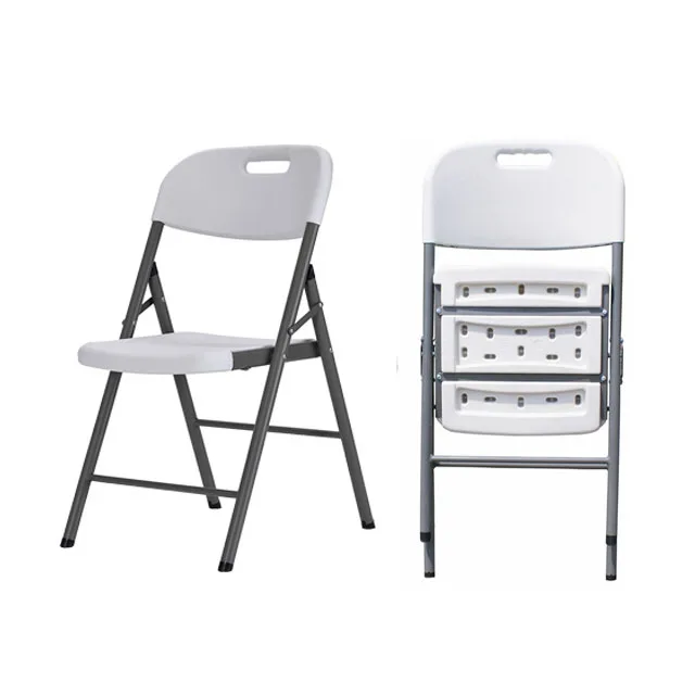 Wholesale cheap outdoor metal conference wedding white  plastic folding chairs
