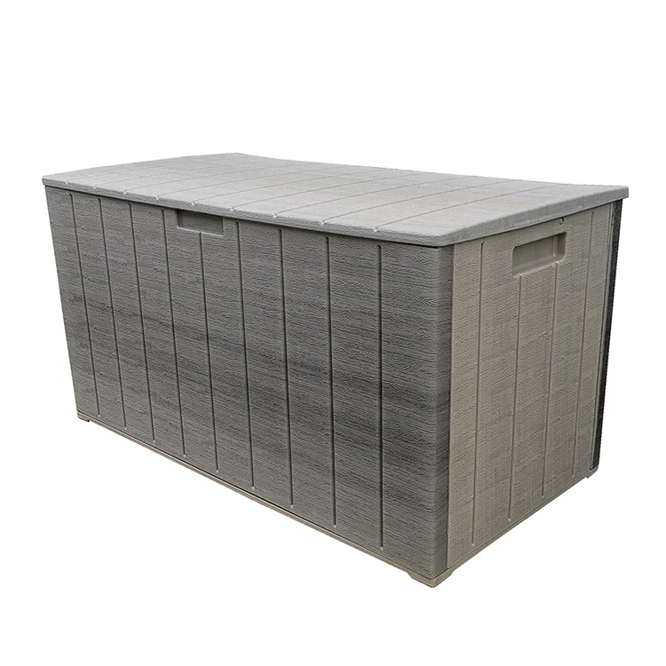 outdoor waterproof Plastic HDPE box storage with gas spring and wheels