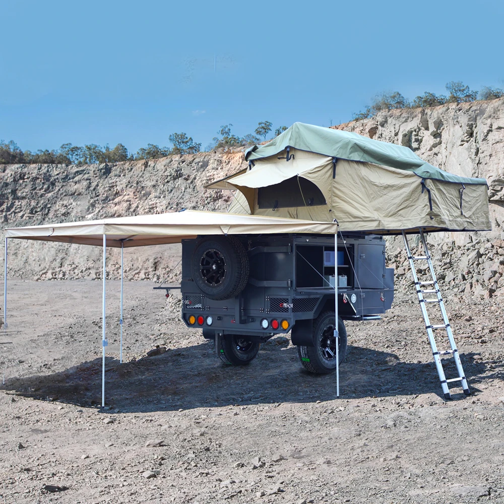 Ecocampor новые приключения по бездорожью трейлер для жилых автофургонов маленький автофургон одноосный Трейлер с уличной кухней продажи