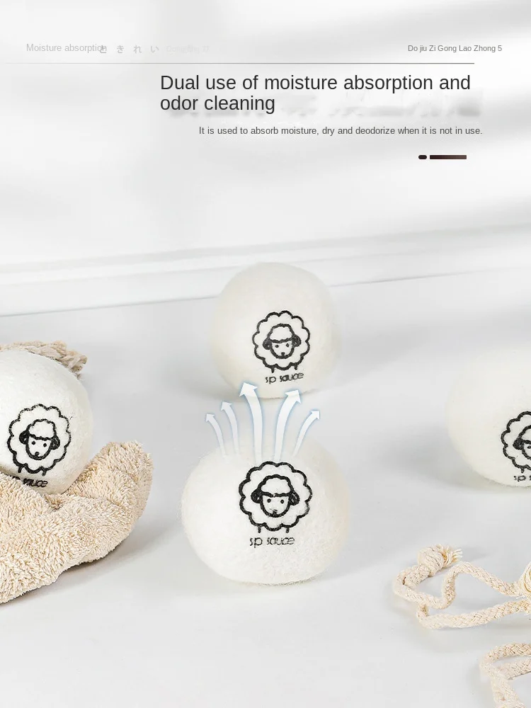 Laundry Chemical Free, Unscented, Laundry Balls Dryer XL Handmade Organic Wool Dryer Balls