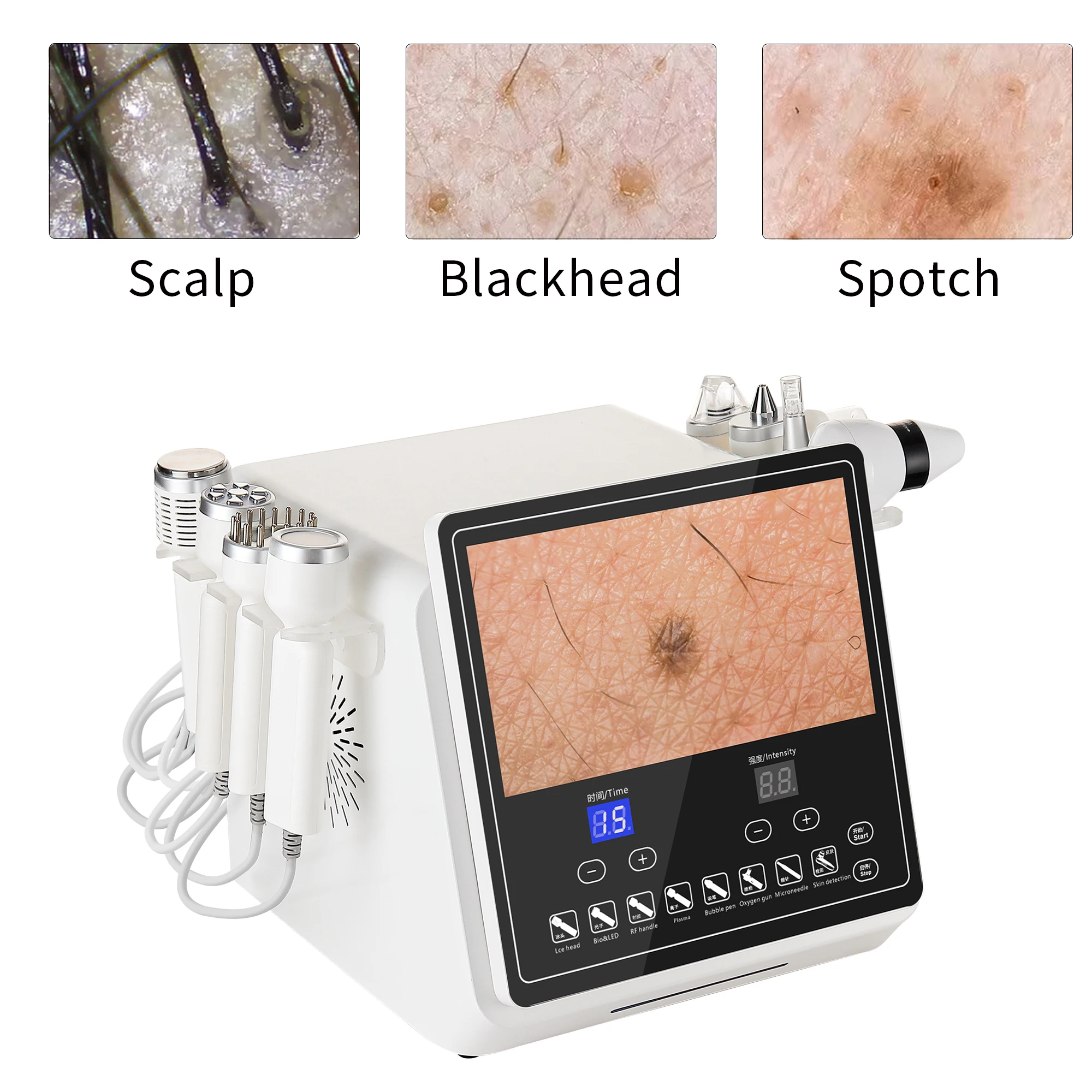 Newest Skin Management System Skin Analyzer 8 in 1 Multifunction Facial Beauty Machine For Deep Cleaning