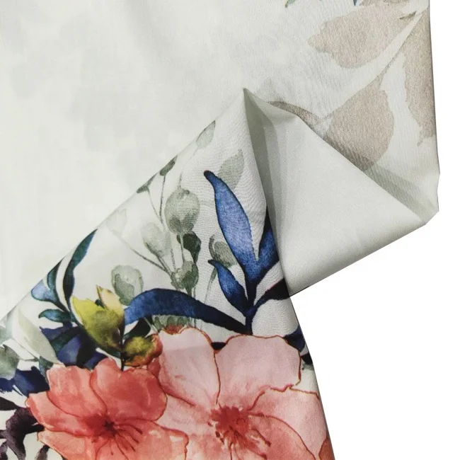 soft feeling indonesia cotton printed fabric natrual silk fabric printed satin polyester cotton silk fabric