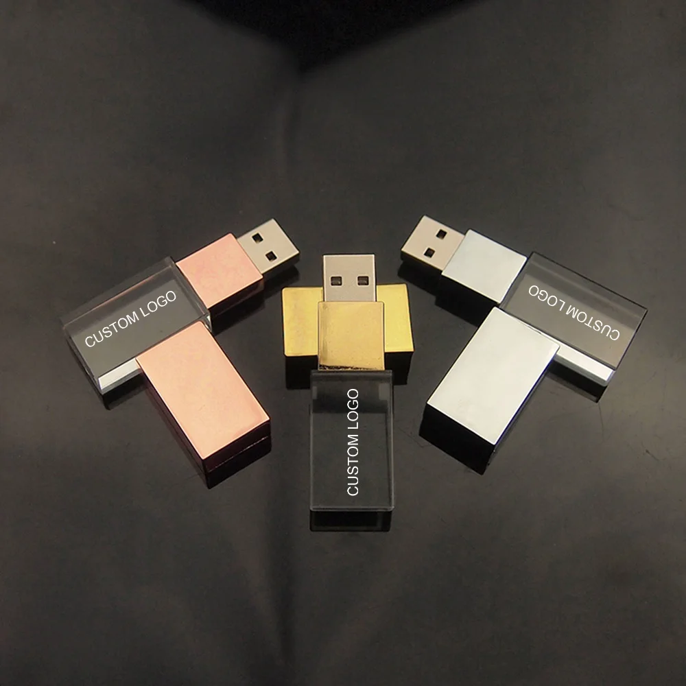 Custom logo transparent usb flash drive 1gb 2gb 4GB 128M 512MB gift pendrive flash disk