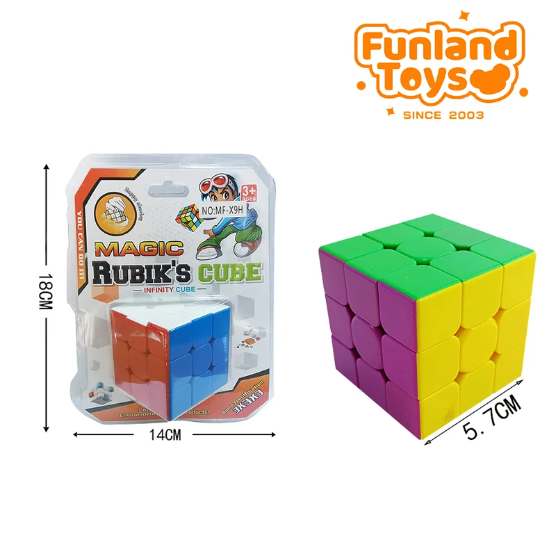 Новый 3x3 без стикеров кубик скорости 3D Волшебная квадратная головоломка детская простая мини-головоломка прочный развивающий материал из бумаги