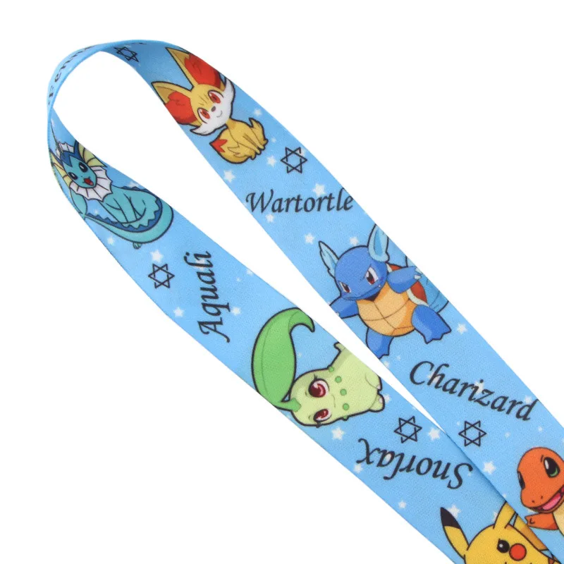 Cute Poke Mon Design Neck Lanyard Cartoon Anime Printed Pattern Strap Fashion ID Card Key Phone Keychain Lanyards for Fans