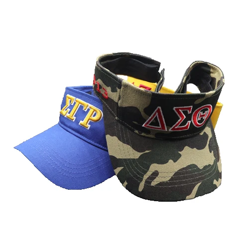 Delta Sigma Theta Embroidered Visor Cotton Outdoor Sport Beach Running Golf Visor Hat