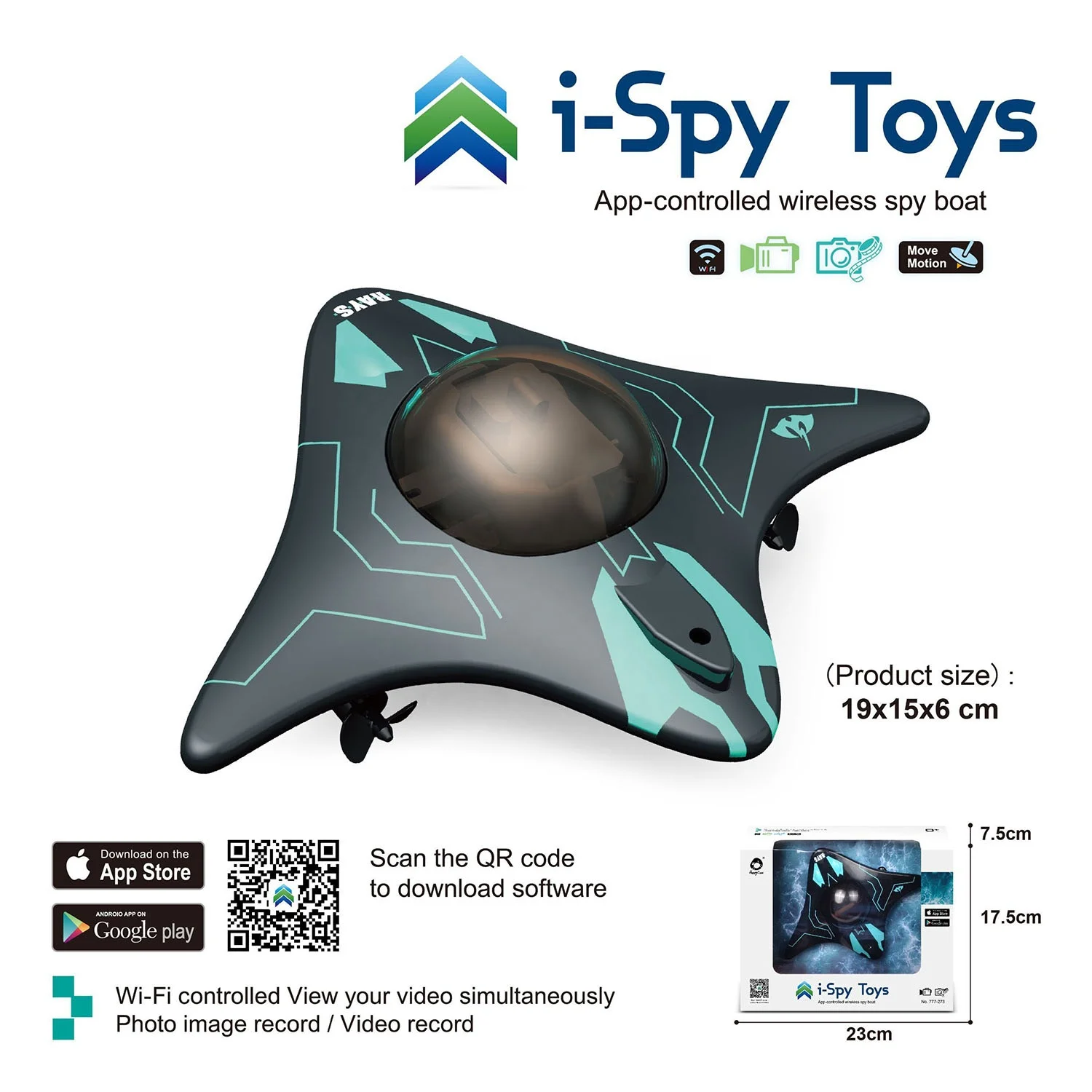 Mobile Remote Control Spy Boat APP Control Wifi Wireless Gravity Sense Induction Video Taking RC Camera Ship Toys For Kids