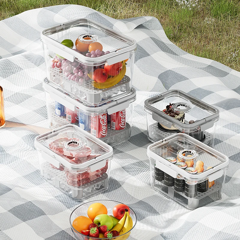 Wannuo Portable large capacity food box fresh-keeping food container with an ice pack compartment