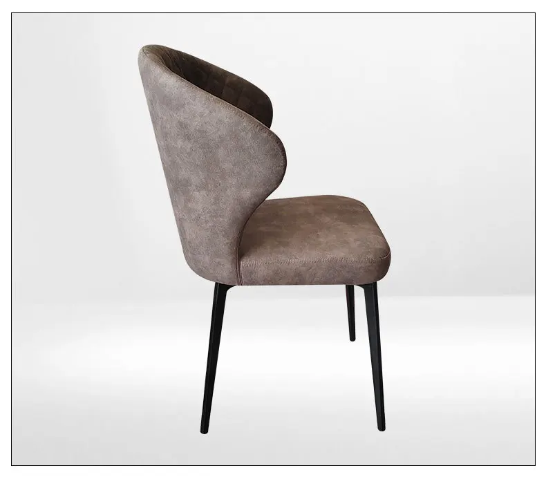 Luxury Leather Dining Chair Living Room Upholstery Arm Chair Dining Wholesale with metal Legs