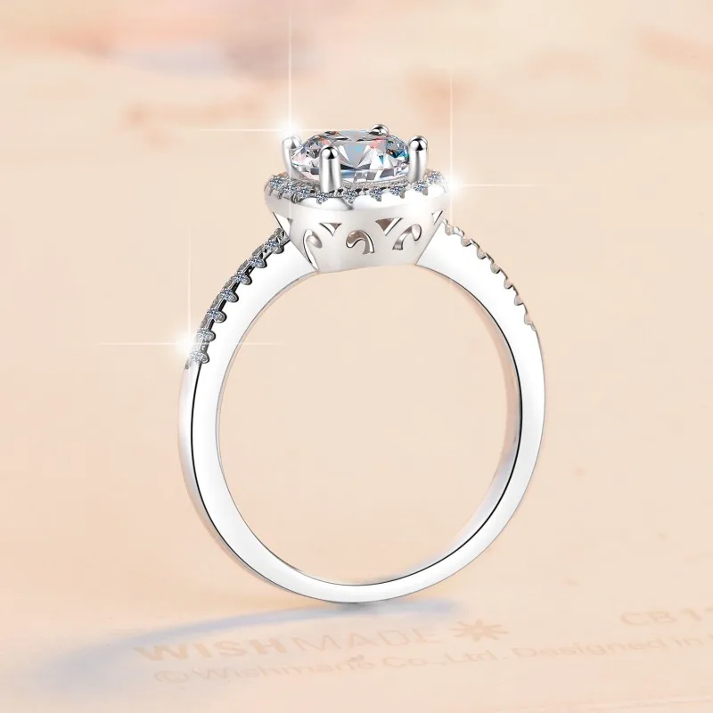Fine Jewelry Couple engagement gift S925 sterling silver 2 carat VVs1 Moissanite diamond wedding Engagement ring