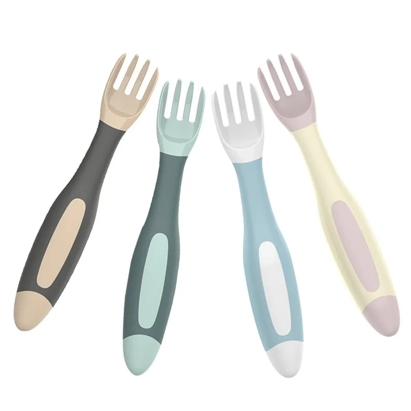 Multifunctional Baby Learning Spoons Reusable 360 Degree Bend and Twist BPA Free Silicon Material for Feeding and Eating