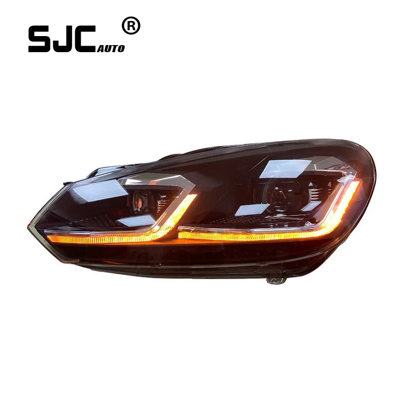 SJC светодиодные фары для Volkswagen Golf 6, фары в сборе, модернизированные светодиодные фары, оптовая продажа 09-16, ходовые огни, детали для автомобилей