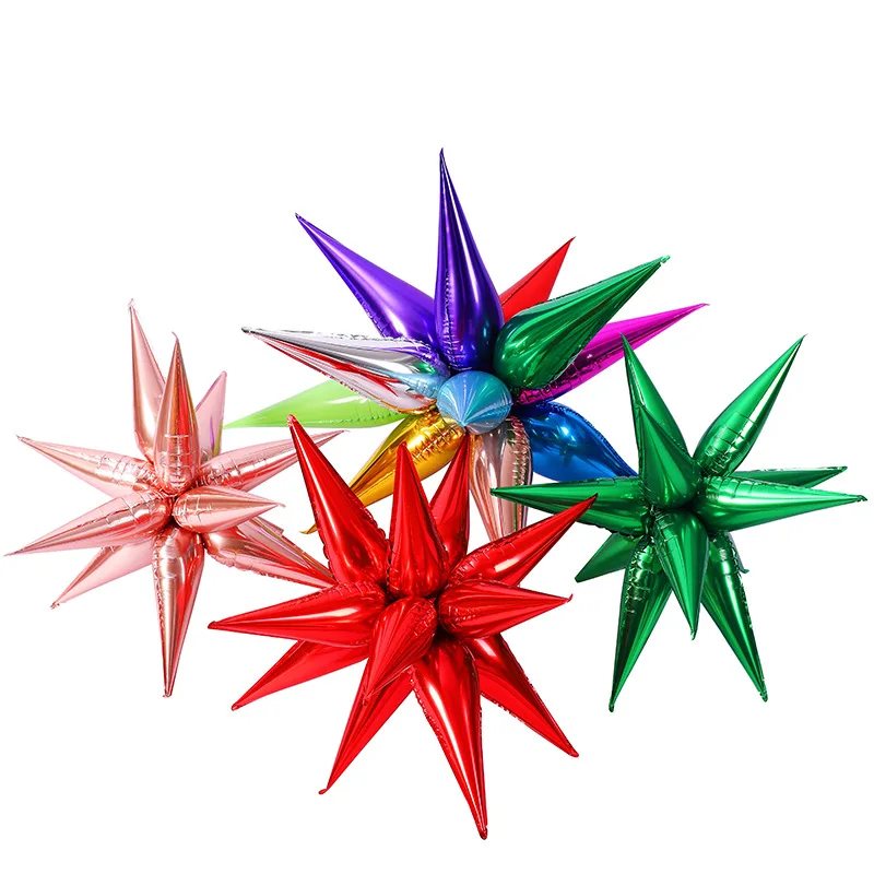 Water Droplet Glow Balloon Gold Silver Explosion Star Activity Birthday Balloon Party Wedding Background Pendant Decoration