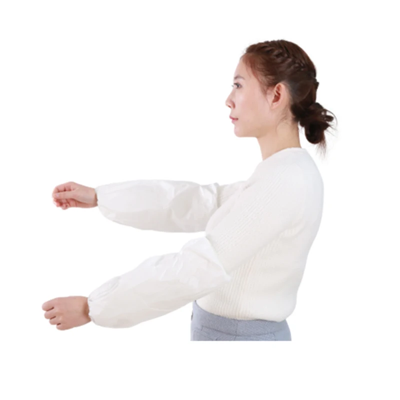 Disposable waterproof PE plastic sleeve is commonly used in household dustproof sleeve