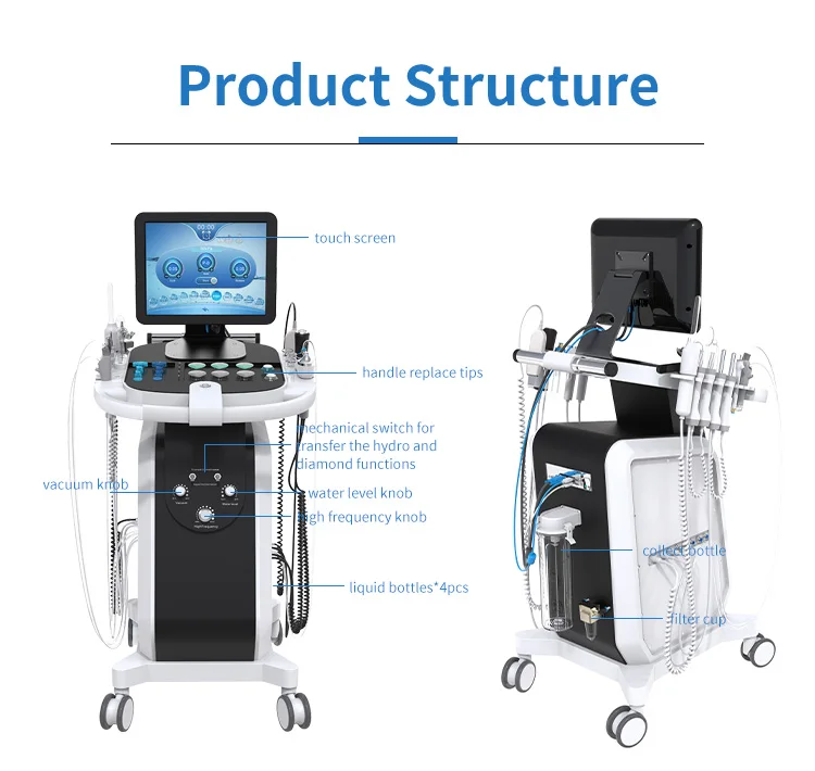 2023 Hot Sale 14 In 1 Facial Machine Microcurrent Facial Machine Hydra Dermabrasion Machine from sea heart