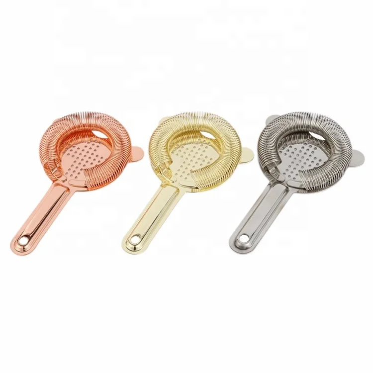 Professional Bar Accessories Stainless Steel High Polished Cocktail Bar Baron Strainer filter Bartender Tools