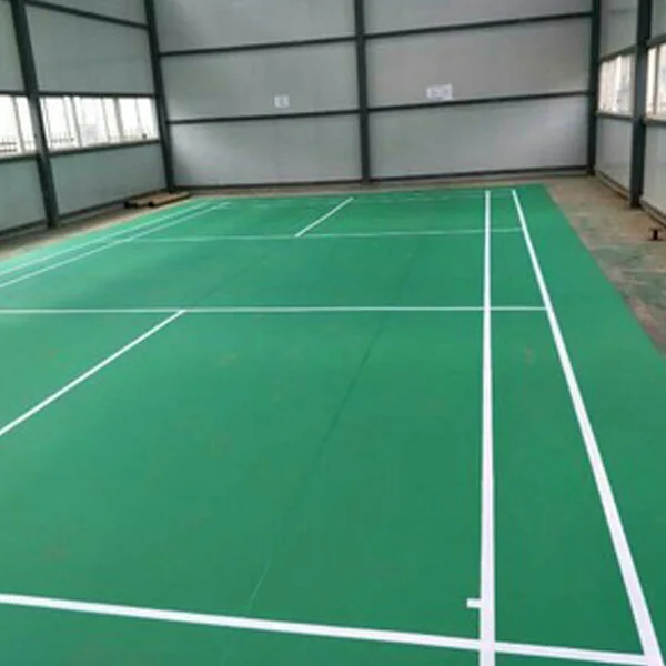 JIANER simple color pvc material badminton court mat  Badminton Court Flooring badminton court sport pvc flooring